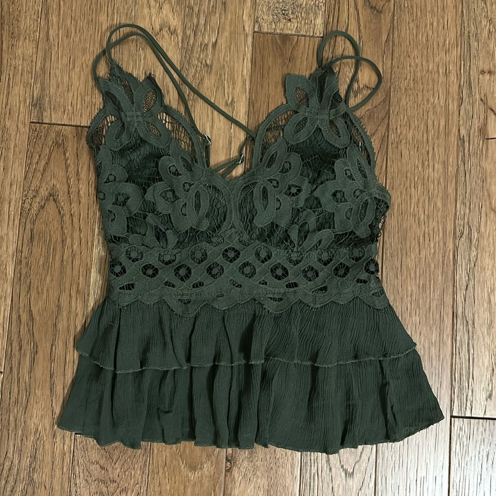 Olive Lace Tank